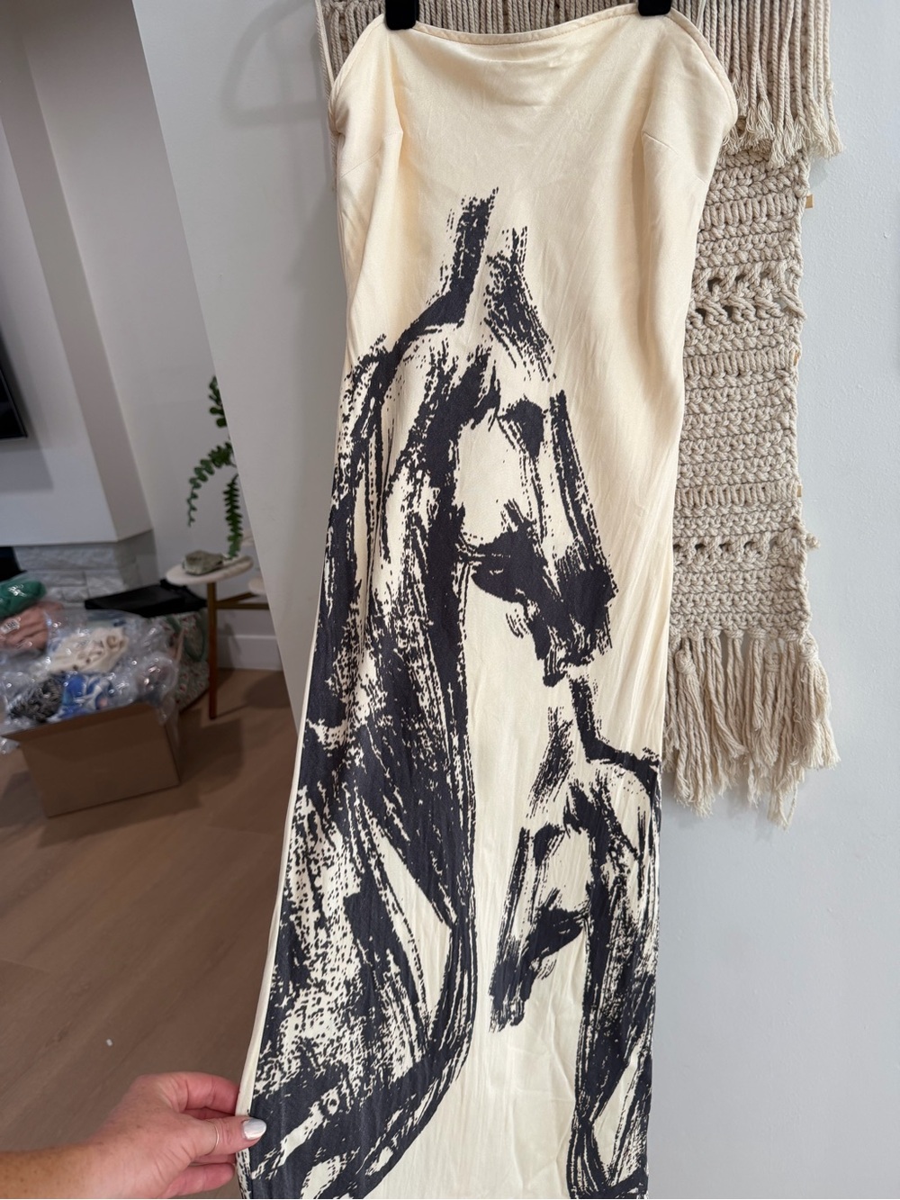Conditions Apply Chloe Strapless Maxi Slip Dress Horse Pony - Picture 6 of 12